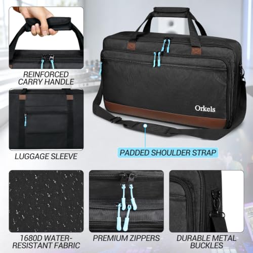ORKELS DJ Controller Bag, Large Padded DJ Travel Case with Storage Pocket, Compatible with Pioneer DDJ-FLX10 DDJ-1000 DDJ-1000SRT & Denon MCX8000 - size: XL-29.9''L x 4.72''D x 18.1''W