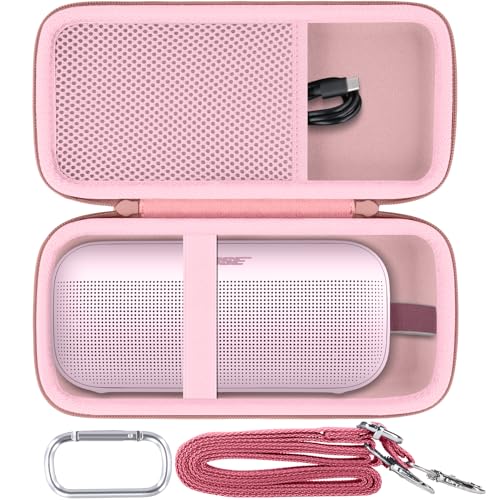 Case for Bose SoundLink Flex 2nd Gen/SoundLink Flex Bluetooth Speaker | Protective Storage Box, Portable Carrying Box, Smooth Zipper, Zippered Closure, Travel-ready, Petals Pink Case - color: Petal Pink