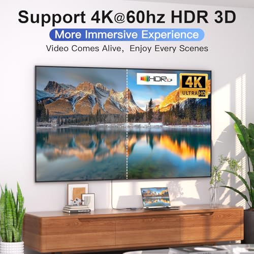 HDMI Switch 1 in 2 Out 4k@60hz, HDMI Switch 2 in 1 Out with LED Indicators/HDMI Splitter 2 in 1 Out Grey/HDMI Switcher Support 4K 3D HDR for Xbox PS5/4/3/Blu-Ray TV/Player/Laptop PC - color: GREY
