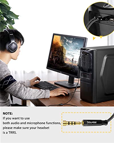 Headphone Splitter Cable 3.5mm Female to 2 Male 30cm