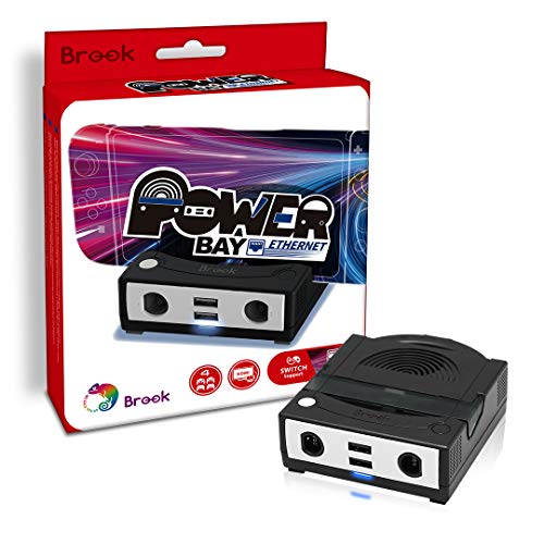 Brook Power Bay Ethernet - Portable, Fast Charging, Dock Stand, Docking Station for NS, Built-in Ethernet Port and Gamecube Controller inputs, Supports HDMI Output, Stable Network Connect