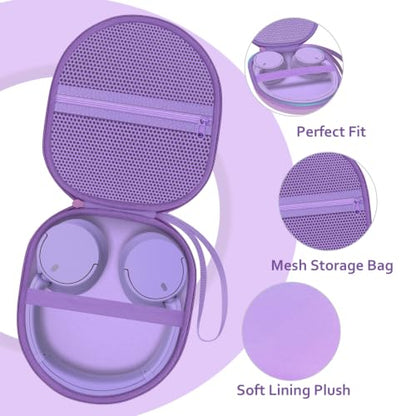 Headphone Headset Case Compatible with TALIX H30/Jlab/JBL Tune 520BT 720BT/BERIBES/KVIDIO/Soundcore by Anker/Sony Wireless On-Ear Headphones, Purple - color: Purple