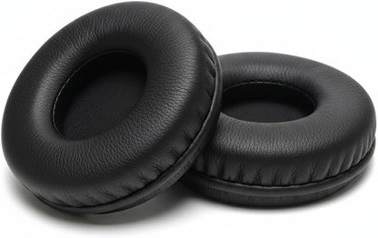 Faux Leather Ear Pad Replacement Cushions, Headphone Earphone Headset Disposable Covers (60mm - 2.4") 5 Pairs - color: Leather Black, size: 60mm