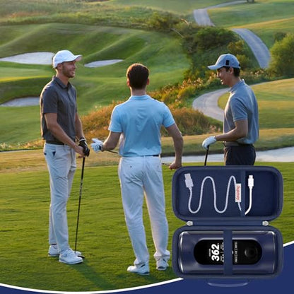 Carrying Case for Blue Tees Golf Player+, Player Pro GPS Speaker | GPS Speaker Player Protection Case with Mesh Pocket,Shoulder Strap, Shockproof, Scratch Resistant, Waterproof, Blue - color: Blue 1