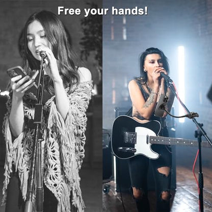 JCWINY for Magsafe Mic Stand Phone Holder, Flexible Phone Holder for Microphone Stands Super Magnets iPhone Mic Stand Holder Music Stands Phone Mount for iPhone 15 14 13 12 Pro Max Plus Max Mini - style: Magnetic