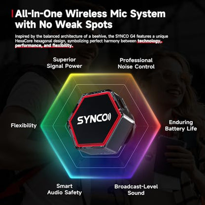 SYNCO G4 Wireless Lavalier Microphone for iPhone/Android Phone/Camera