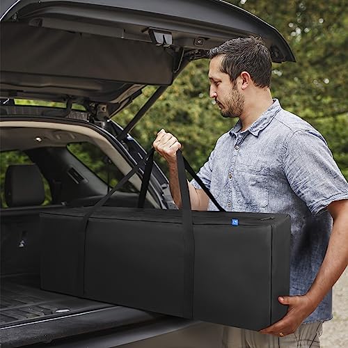COOLBEBE 42" Sports Duffle Bag - 150L Extra Large Travel Duffel Luggage Bag | Upgrade Zipper, Sturdy & Water Resistant for Camping Moving, Black - size: 42" x 15" x 15"