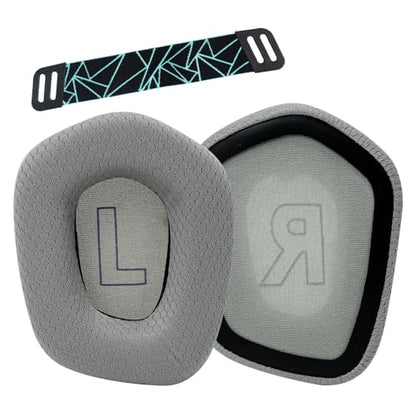 Earpads Replacement for Logitech G733 G535 G335 Lightspeed Wireless Gaming Headset, Ear Pads Cushions with Comfort Noise Isolation Foam (Gray) - color: Gray
