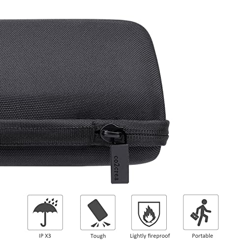 co2CREA Hard Travel Case for 3 Ultra 4th Gen/Plus Edition Bluetooth Speaker | Cable Storage Space, Organized Design For Accessories, Travel Protective Storage Bag with Hand Strap