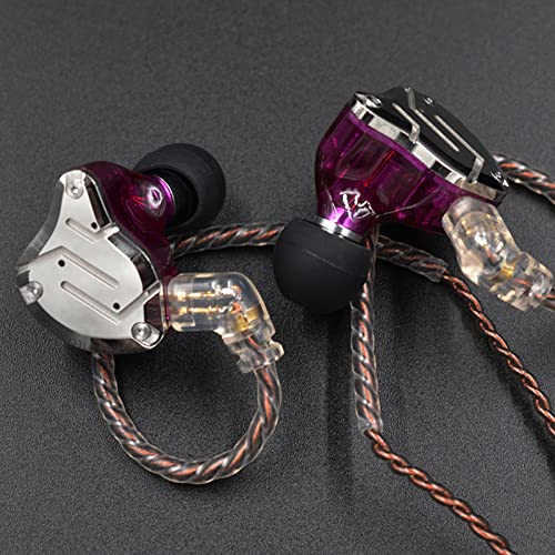 KZ ZS10 Pro 4BA+1DD in Ear Monitor Earphone 5 Driver HiFi Metal Earbuds Headphone Noise Cancelling IEM Earphone - color: ZS10 PRO purple, size: no mic