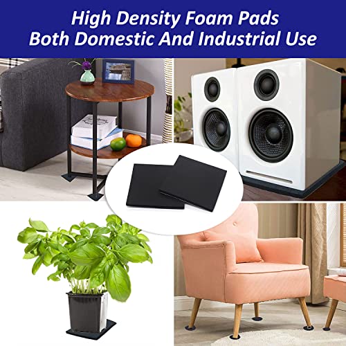 Foam Padding Sheets with Adhesive Backing - Self Stick Neoprene Insulation Foam,8PCS 1/4 Inch Thick X 4 Inch Long X 4 Inch Wide - Closed Cell Foam Sheet Square Pad - size: 4Inch x 4Inch x1/4Inch