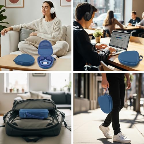 Hard Case for JBL Tune 720BT 520BT 770NC 670NC 510BT, Dark Blue | Travel Case Compatible with JBL Live 770NC 780NC 680NC 670NC Headphones. Hard EVA Shell with Soft Velvet Lining. Case Only - color: Dark Blue Case