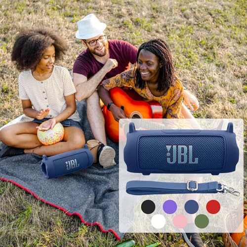 Silicone Cover for JBL Flip 7 Portable Bluetooth Speaker | Scratch-resistant, Unhindered Sound, Silicone Construction, Portable Carrying Silicone Cover, Blue Silicone Cover - color: Blue Cover