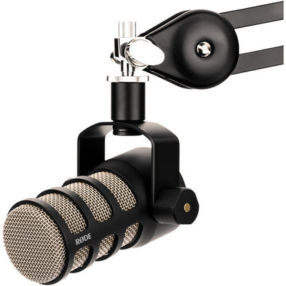Rode PodMic Cardioid Dynamic Broadcast Microphone with WS14 PodMic Pop Filter - White