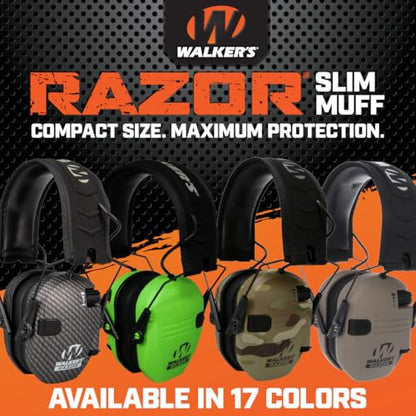 Walker's Razor Slim Electronic Muff - color: Hi Viz Green, size: One Size