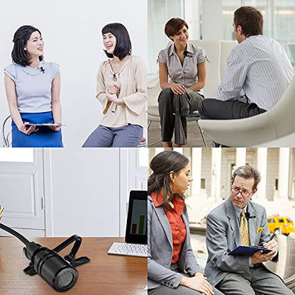 Lapel Mic Clip on Shirt Microphone Metal Tie and Plastic Wire Clips for Recording Video (20 Pcs)