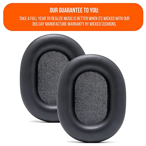 WC PadZ XM5 - Premium Replacement Earpads Compatible with Sony WH-1000XM5 | Made by Wicked Cushions | Soft PU Leather, Extra Thick, Noise-Isolating Memory Foam | Black - color: Black