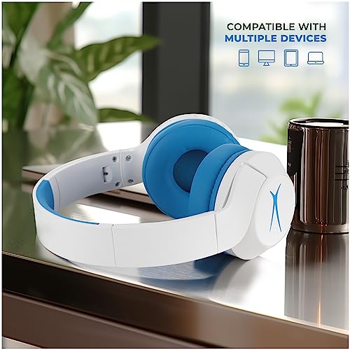 Altec Lansing - Kids Bluetooth Headphones, Wireless Over Ear - color: Whiteout Wave Blue