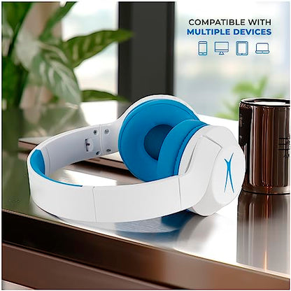 Altec Lansing - Kids Bluetooth Headphones, Wireless Over Ear - color: Whiteout Wave Blue