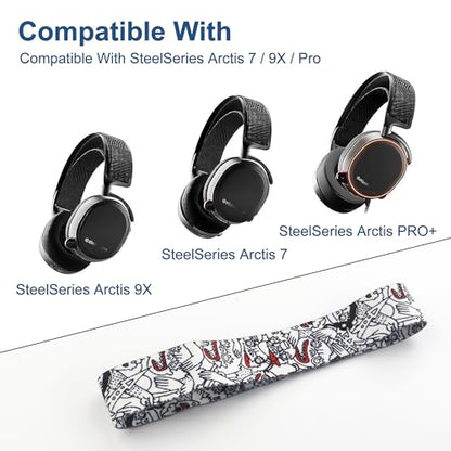 Arctis 7 Fabric Headband Replacement Headband Top Pad Cushion Cover Compatible with SteelSeries Arctis 7 / Arctis 9X / Arctis Pro Lossless Wireless Gaming Headphones Replacement Band Repair Part - color: Color-C