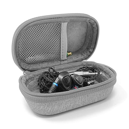 Musiin Compact in-Ear Monitor Earphone Case Compatible with MDREX15AP(Grey) | Compatible YINYOO CCZ Melody,SE215-CL,KZ ZS10 Pro,MEE Audio M6 for Audio Stage and Studio