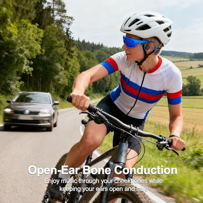 Bone Conduction Headphones,IPX7 Waterproof Wireless Bone Headphones,Open Ear Headphones Bluetooth 5.3 Built-in Mic,10H Playtime for Running,Cycling,Hiking,Gym,Workout. - color: Light Orange