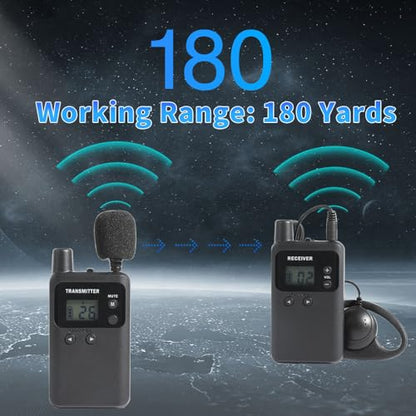 AGJ Wireless Tour Guide System, Tour Guide Microphone and Speaker, Tour Guide Headsets 1 Transmitter 15 Receivers 1 Charger Court Church Translation System for Factory School - size: 16