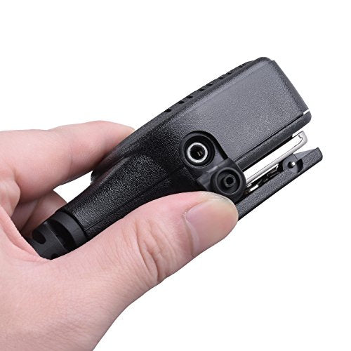 Waterproof IP55 Shoulder Mic Handheld Speaker Compatible with 2Pin Motorola | External 3.5mm Earpiece Jack, 2.5mm/3.5mm 2-Pin for Motorola Two-Way Radios