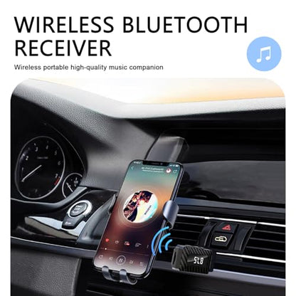 USB Bluetooth Receiver for Car, Bluetooth 5.3 Wireless Audio Adapter, USB Power Supply 3.5mm Aux Jack Adapter, FM+AUX Transmitting Signal Receiver, for Car Stereo Sound Home Stereo, PC (Black)