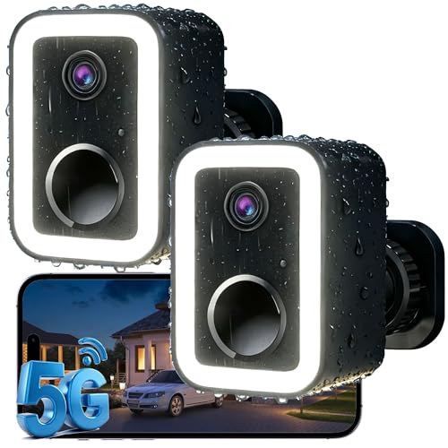 aidowocam 2K Security Cameras Wireless Outdoor Weatherproof IP66,Color Night Vision,AI Motion Detection & Spotlight Siren Alarm,2-Way Audio Battery Powered Outside Cameras for Home Security(2 Pack)