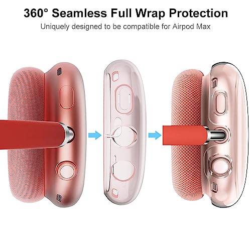 Ainiv Protective Case Compatible with Airpods Max, 2 Pack, Clear Pink - color: Clear Pink