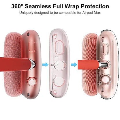 Ainiv Protective Case Compatible with Airpods Max, 2 Pack, Clear Pink - color: Clear Pink