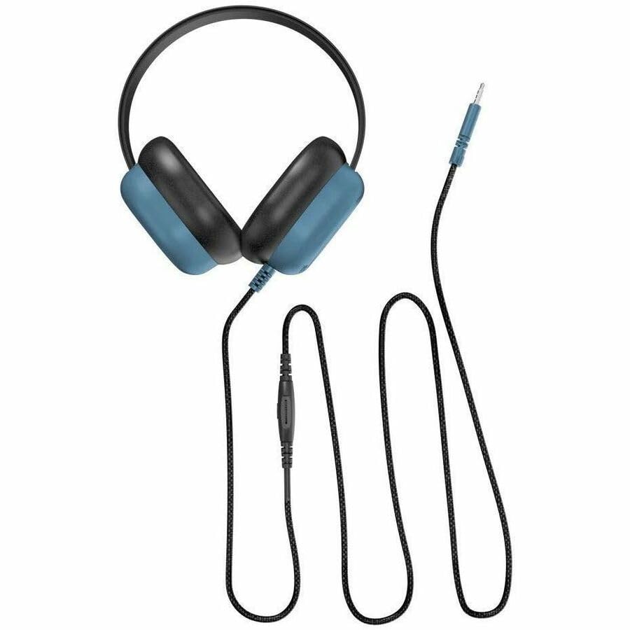 STM Hear-O 3.5mm Wired Stereo Headphones with Microphone, Durable Braided Cable, Inline Volume Control, Lightweight On-Ear Headset, Adjustable Headband for Computers, Tablets, Online Learning