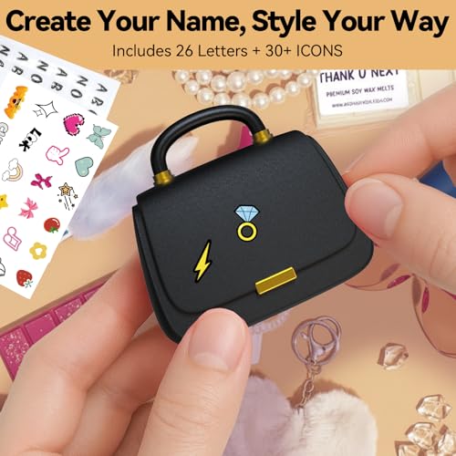ANCwear Wireless Earbuds with Mini Handbag Case, 22H Playtime, Black | Bluetooth 5.3, 13mm drivers, touch controls and DIY stickers for music, calls, travel, everyday wear and gifting - color: Black Pearl