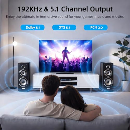 HDMI ARC Audio Extractor, 4K@60Hz HDMI ARC Adapter to Optical/SPDIF/3.5mm AUX Audio Adapter Converter Splitter Support LPCM 5.1/DTS/DSD for Laptop/TV Box/DVD/PS5/Soundbar/Speaker/Amplifier