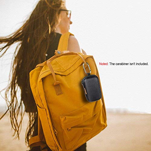 Small Hard EVA Case, Portable Earbud Zipper Pouch with Mesh Pocket,Black | Universal Carrying Bag for Headset, Earphone, Flash Drive, Charging Cable, Key, Durable Exterior - color: Black