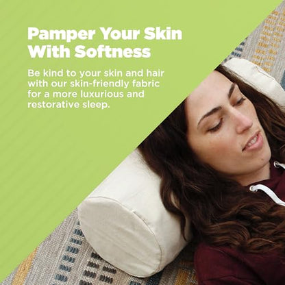 Heavy Duty Cotton Neck Roll Pillowcase - Soft and Breathable 10 oz Fabric Pillow Cover - Fully Enclosed Sleeve Design Washable Pillow Protector - Made in USA - Aqua, 6" x 16" - color: Aqua (10 Oz Cotton), size: 6" x 16"