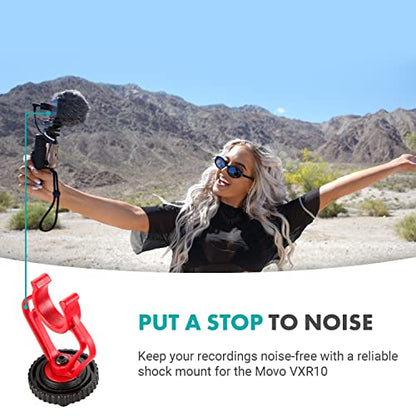 Movo SMVXR10 Replacement Shockmount for VXR10 Shotgun Camera Microphone- Shock Mount VXR10 Condenser Microphone