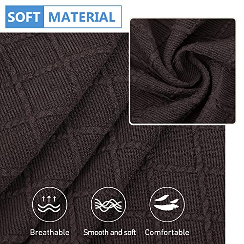 Jacquard Couch Cushion Covers, L Shape Sectional Sofa Slipcovers | Diamond Lattice, L Shape Sectional Fit, Washable, Chaise Cushion Cover, Sofa Protection (1 Piece for Chaise) - color: Brown, size: Chaise (1 Piece)
