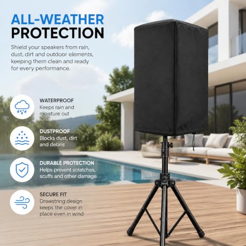 Outdoor Speaker Cover for Yorkville PS10P 10" 2012–2020, Powered Pa Speakers, Water-Resistant Weather Protective Oxford Fabric Cover for Portable Dj Speakers