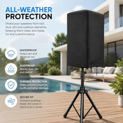 Outdoor Speaker Cover for Yorkville PS10P 10" 2012–2020, Powered Pa Speakers, Water-Resistant Weather Protective Oxford Fabric Cover for Portable Dj Speakers
