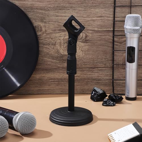 KESYOO Adjustable Desktop Microphone Stand with Sturdy and Compact Plastic Base Clip Suitable for Music Recording and Professional Use on Tables and Studios