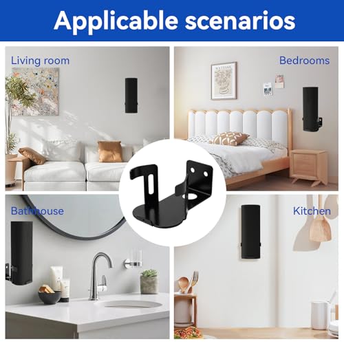 shinar Metal Wall Mount Compatible with Sonos Roam 1/2/SL | Mount Accessory Stand Bracket Compatible with Roam1/2 Roam SL Adjustable Bracket Max. 12 kg (Balck) - color: Balck