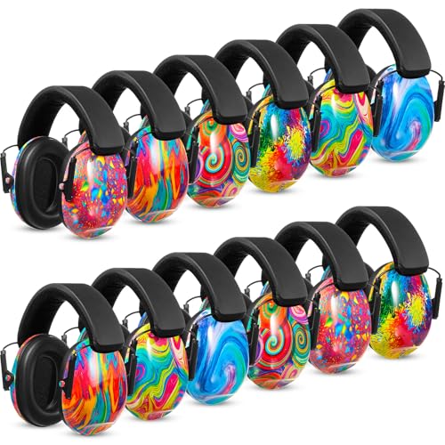 12 Pcs Kids Ear Protection Noise Cancelling Headphones Ear Muffs Bulk 27db Adult Noise Reduction Hearing Earmuff(Universal Fit (kids & Adults),Colorful Style) - size: Universal Fit (kids & Adults), style: Colorful Style