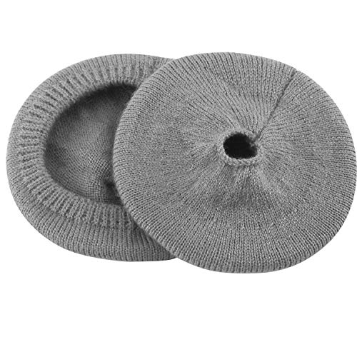 Earpads Sweater Cover Protectors with Knit Fabric for Beats Solo 3/2, Solo HD/Mixr/EP Headphones and Other Headsets with 1.57-3.14 Inch Ear Cushions [ 2 Pairs ] (Grey)
