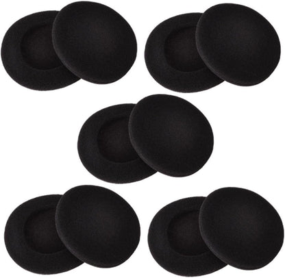 RMISODO 2 Inch Foam Pad EarPad Ear Cover Compatible with Sony Sennheiser Philips Headphone, 5 Pairs, Black
