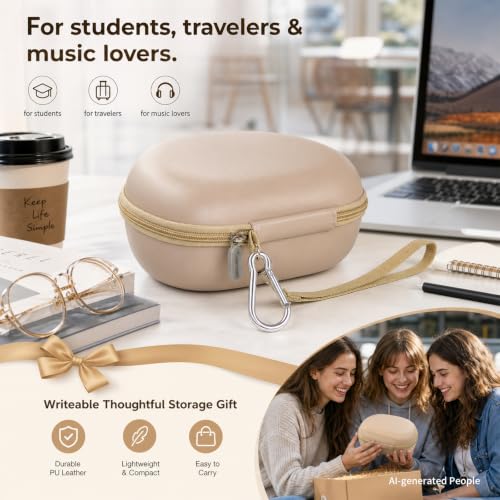 Comecase Headphone Case Compatible with JBL Tune 720BT 770NC, Khaki | Hard Shell Travel Storage for Foldable Over-Ear Headphones, with Mesh Pocket for Cables. Case Only, Headphones Not Included - color: Khaki
