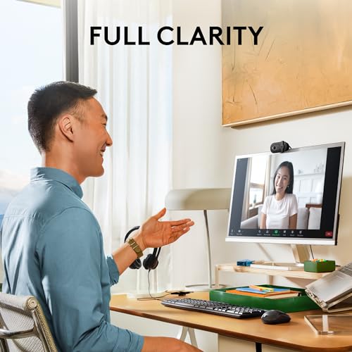 Logitech Brio 101 풀 HD 1080p 웹캠, 회의, 스트리밍, 데스크톱, 노트북, PC용 - 내장 마이크, 셔터, 줌, 마이크로소프트 팀, 닌텐도 스위치 2의 새로운 GameChat 모드, USB-A, 블랙, (4팩) - color: 블랙., size: 4 Pack, style: 1080p