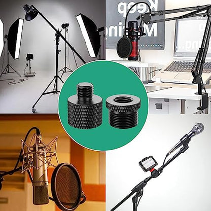 Mic Stand Adapter 5/8 Female to 3/8 Male and 3/8 Female to 5/8 Male Screw Thread Adapter for Tripod Stand Mic Mount ect 8 Pack by Rigych - color: 3/8 & 5/8