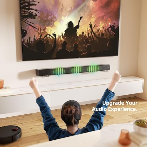 Soundbar Wall Mount Bracket for Samsung, LG, Sony, JBL, Vizio, Sonos and More, Depth Adjustable 3.5”-6.1”,Hold up to 30 Lbs,Soundbar Shelf Under TV, Clear - color: Clear